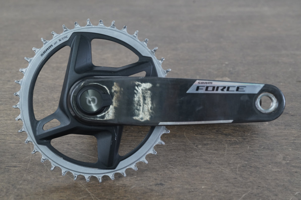170mm 40T DUB SRAM Force AXS E1 XPLR 1x12 Speed Quarq Spindle Power Crankset
