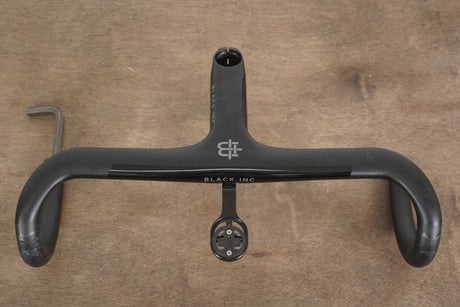 40cm 130mm -6 Degree Black Inc. Carbon Barstem Handlebar + Mount 1 1/8"