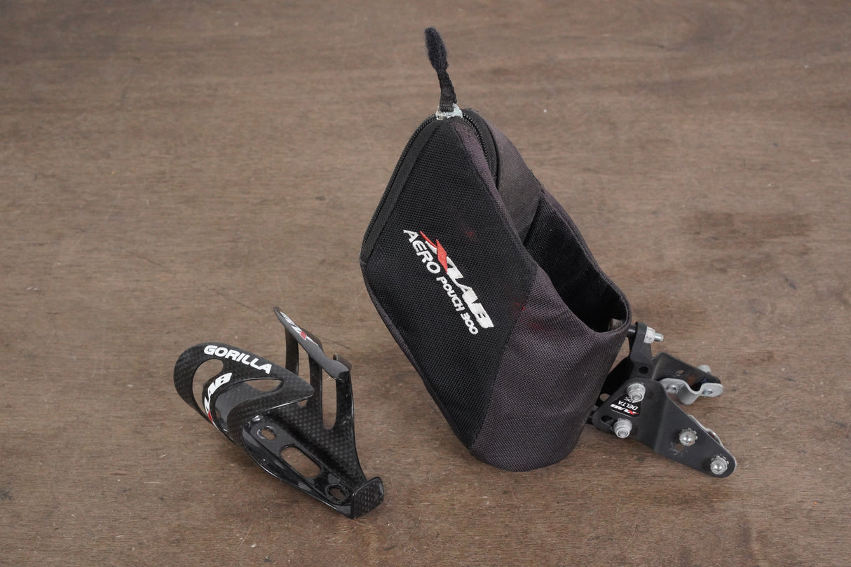 (1) XLAB System Delta Mount + Aero Pouch + Gorilla Carbon Water Bottle Cage 274g