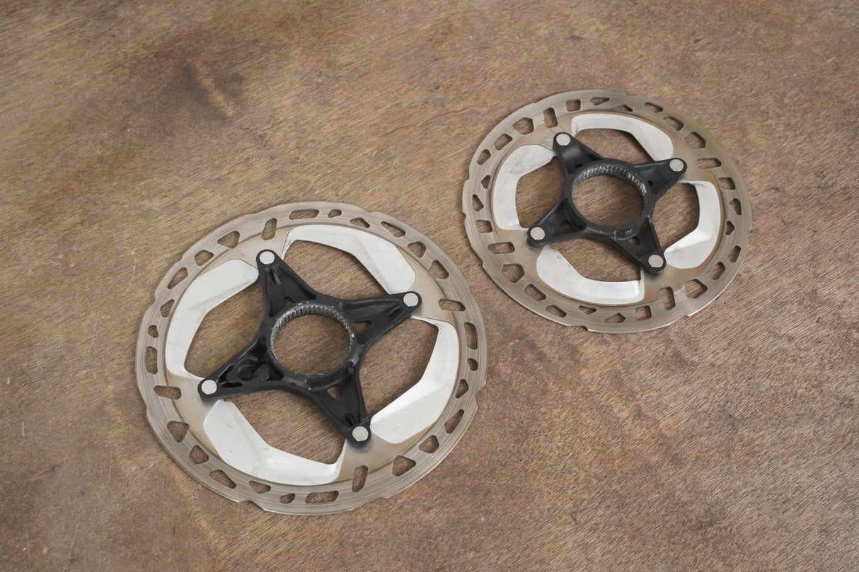 (2) 160mm/140mm Shimano XT RT-MT800 Center Lock Disc Brake Road CX MTB Rotors