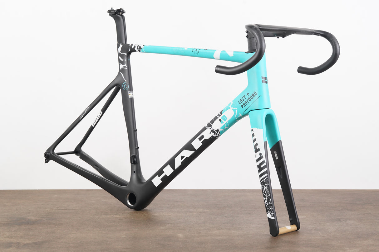 2025 58cm Haro Rivette Top Shelf Carbon Aero Disc Brake Road Frameset + Cockpit