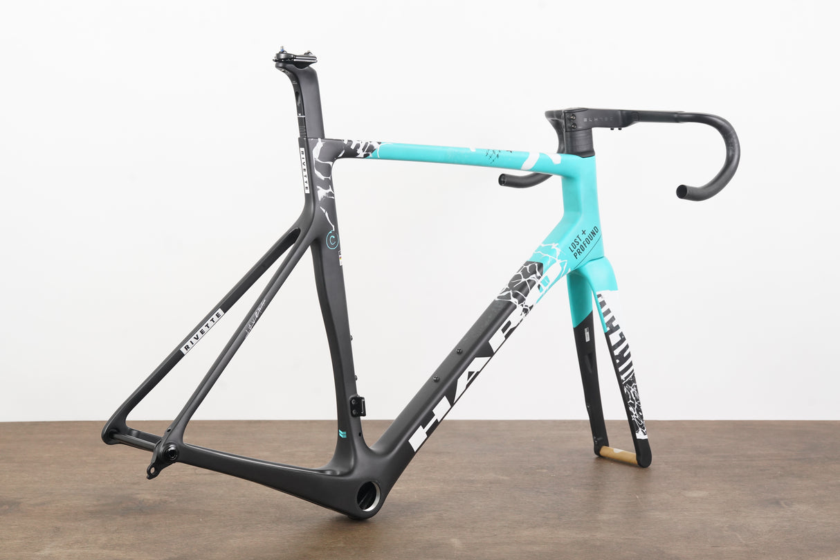2025 58cm Haro Rivette Top Shelf Carbon Aero Disc Brake Road Frameset + Cockpit