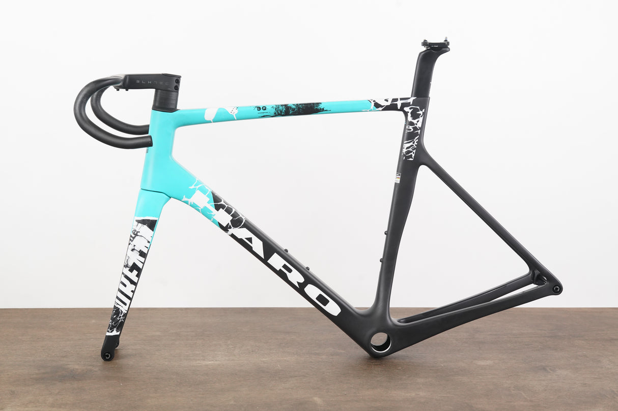 2025 58cm Haro Rivette Top Shelf Carbon Aero Disc Brake Road Frameset + Cockpit