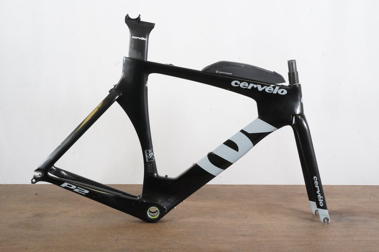 51cm Cervelo P2 Carbon Rim Brake TT Triathlon Aero Frameset