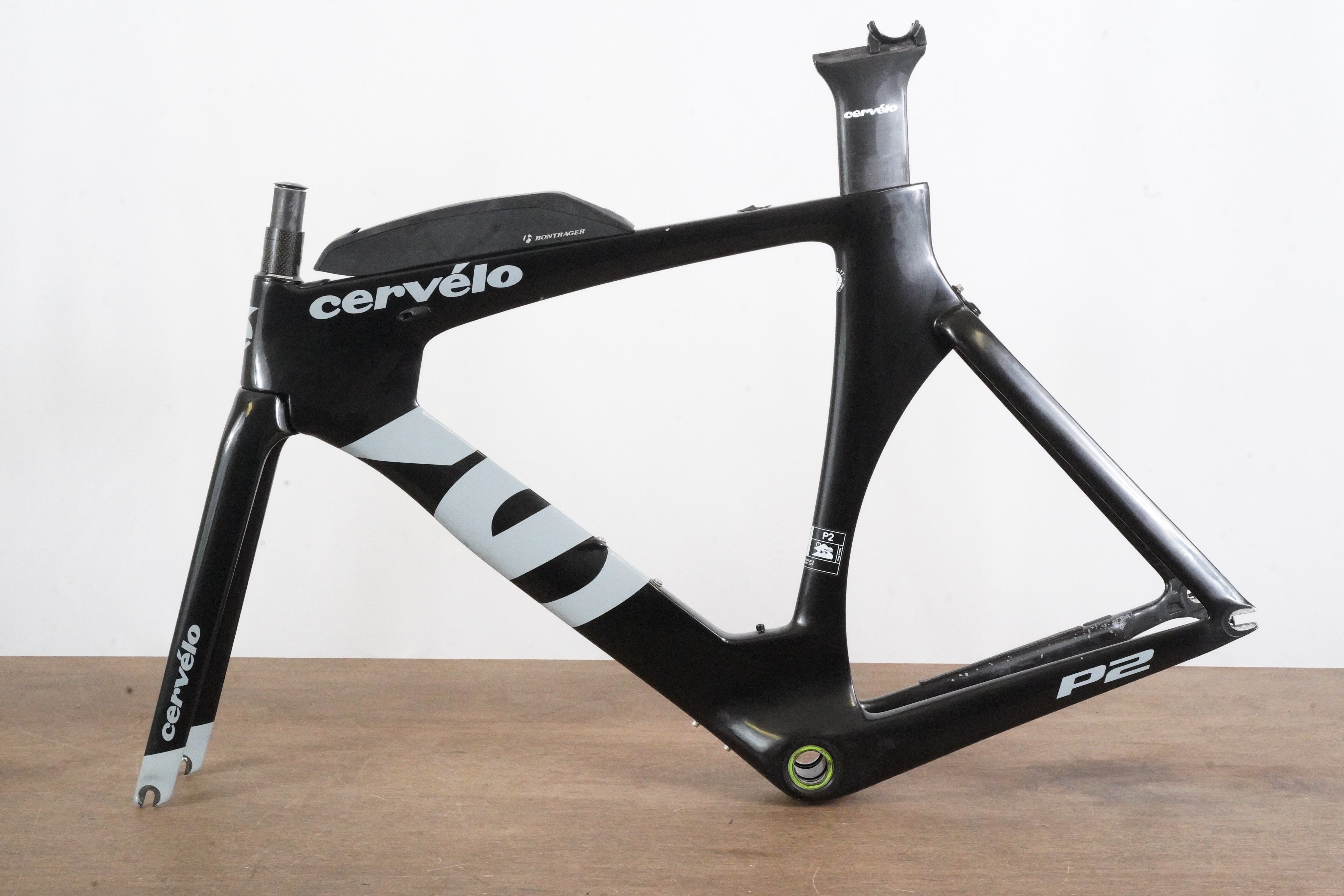 51cm Cervelo P2 Carbon Rim Brake TT Triathlon Aero Frameset Elevate Cycling