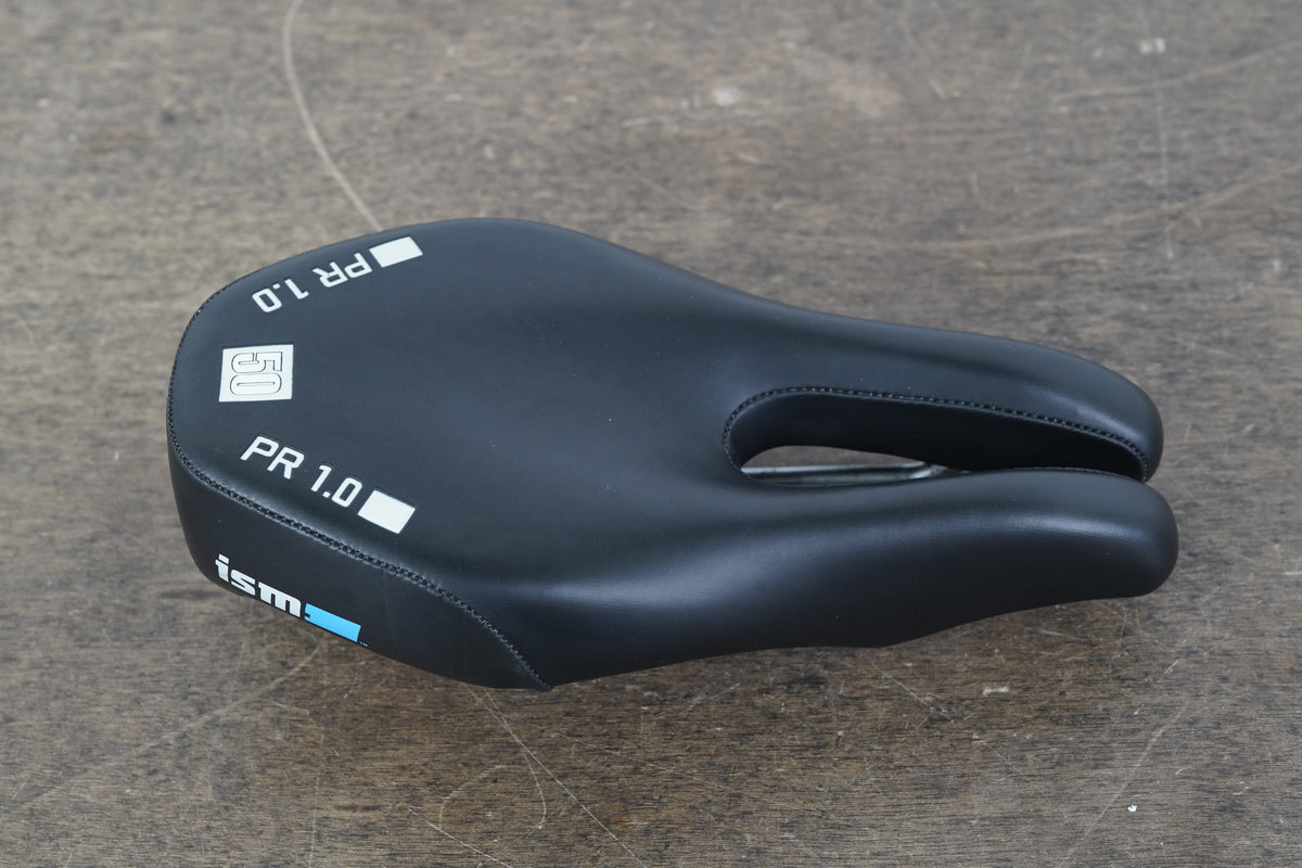 128mm ISM PR 1.0 50 Satin Steel Rail TT Triathlon Road Saddle 333g