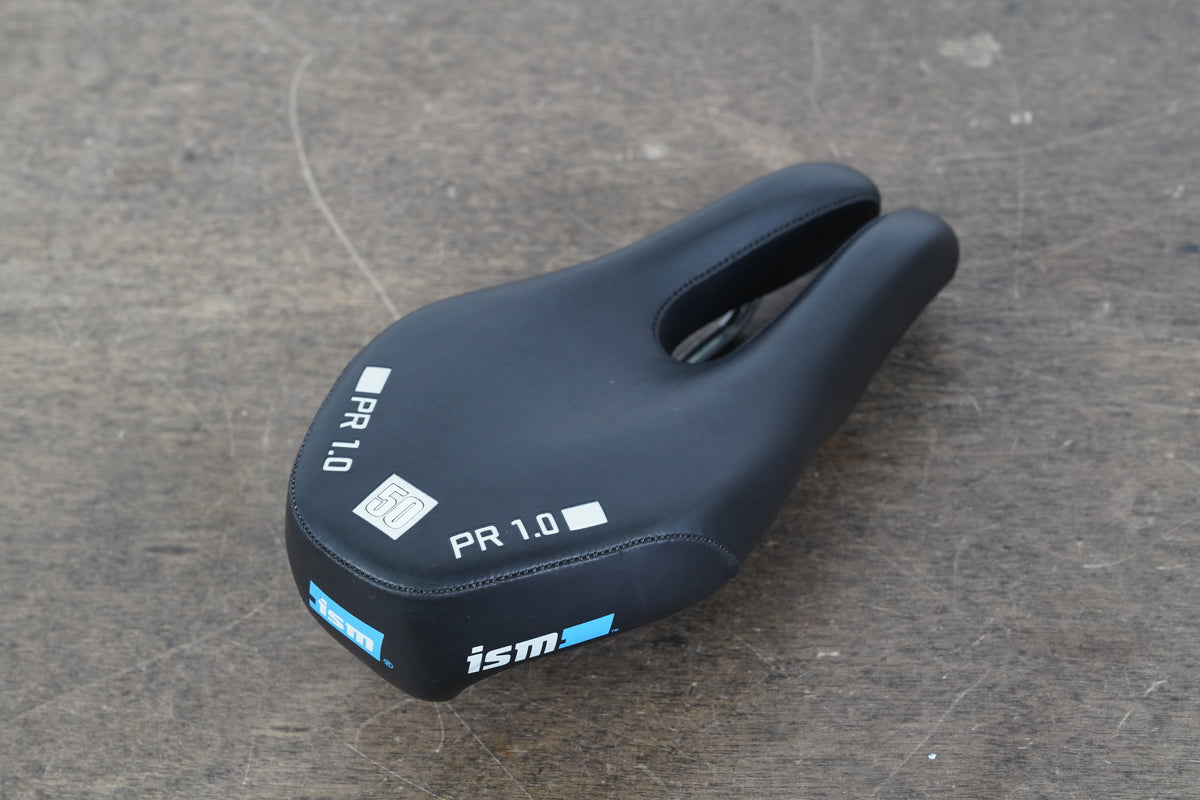 128mm ISM PR 1.0 50 Satin Steel Rail TT Triathlon Road Saddle 333g