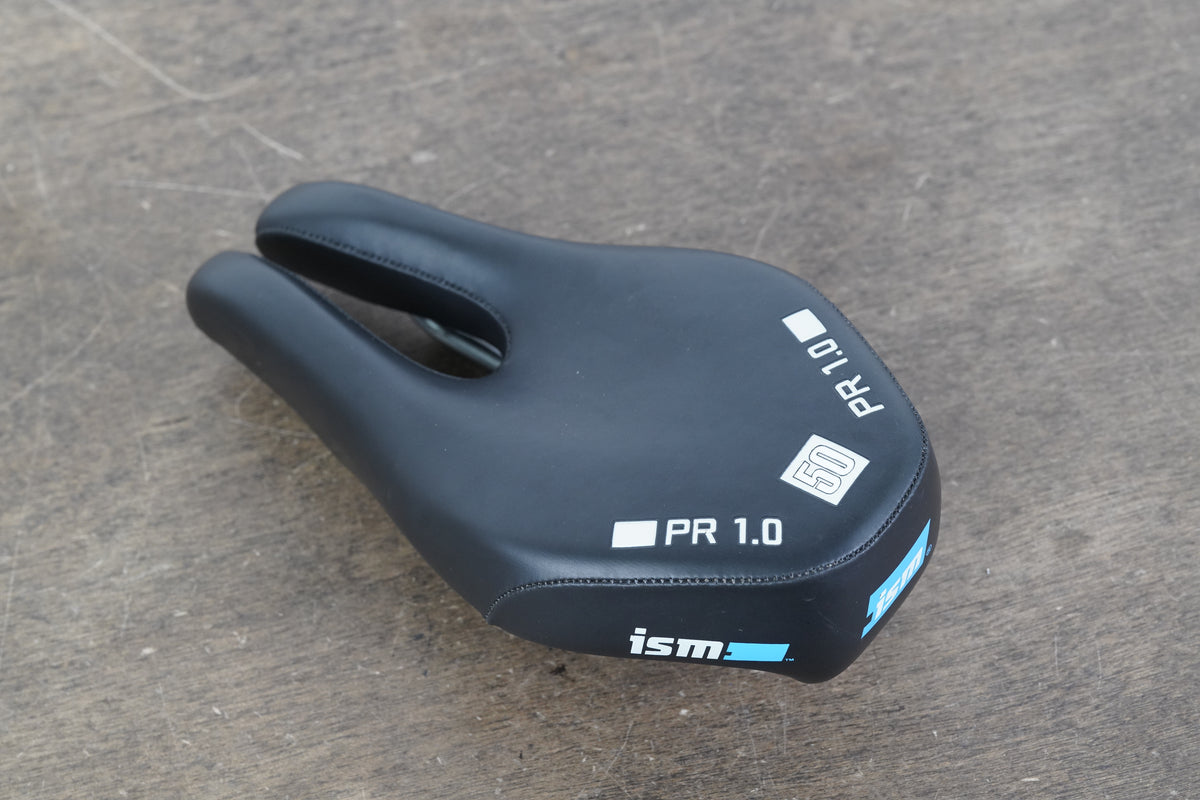 128mm ISM PR 1.0 50 Satin Steel Rail TT Triathlon Road Saddle 333g