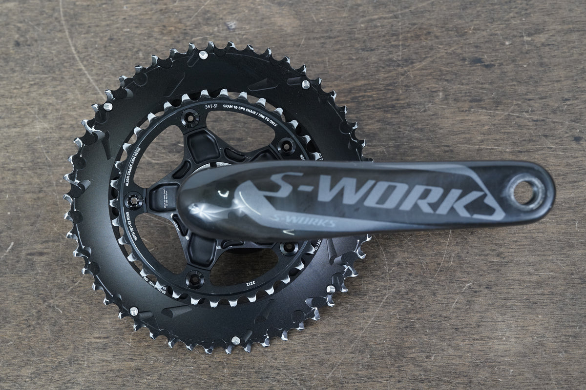 175mm 50/34T BB30 Specialized S-WORKS Carbon Road Crankset 578g
