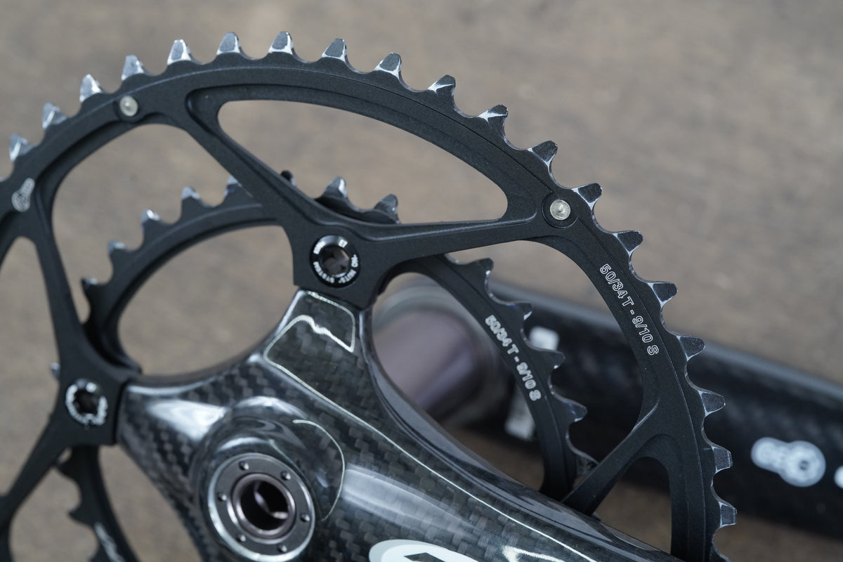 172.5mm 50/34T BB30 Zipp Vuma QuadCarbon Road Crankset 480g