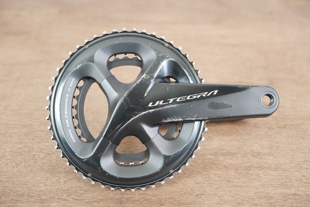 170mm 50/34T Shimano Ultegra FC-R8000 11 Speed Road Crankset 8000 676g