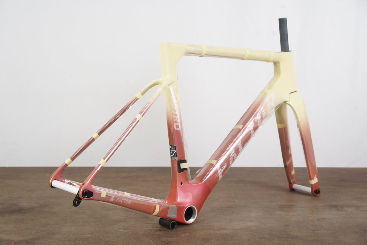 NEW 54cm Factor Ostro VAM V1 Carbon Disc Road Frameset + Black Inc. Barstem