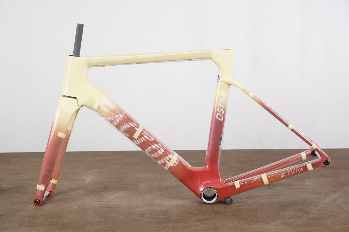 NEW 54cm Factor Ostro VAM V1 Carbon Disc Road Frameset + Black Inc. Barstem
