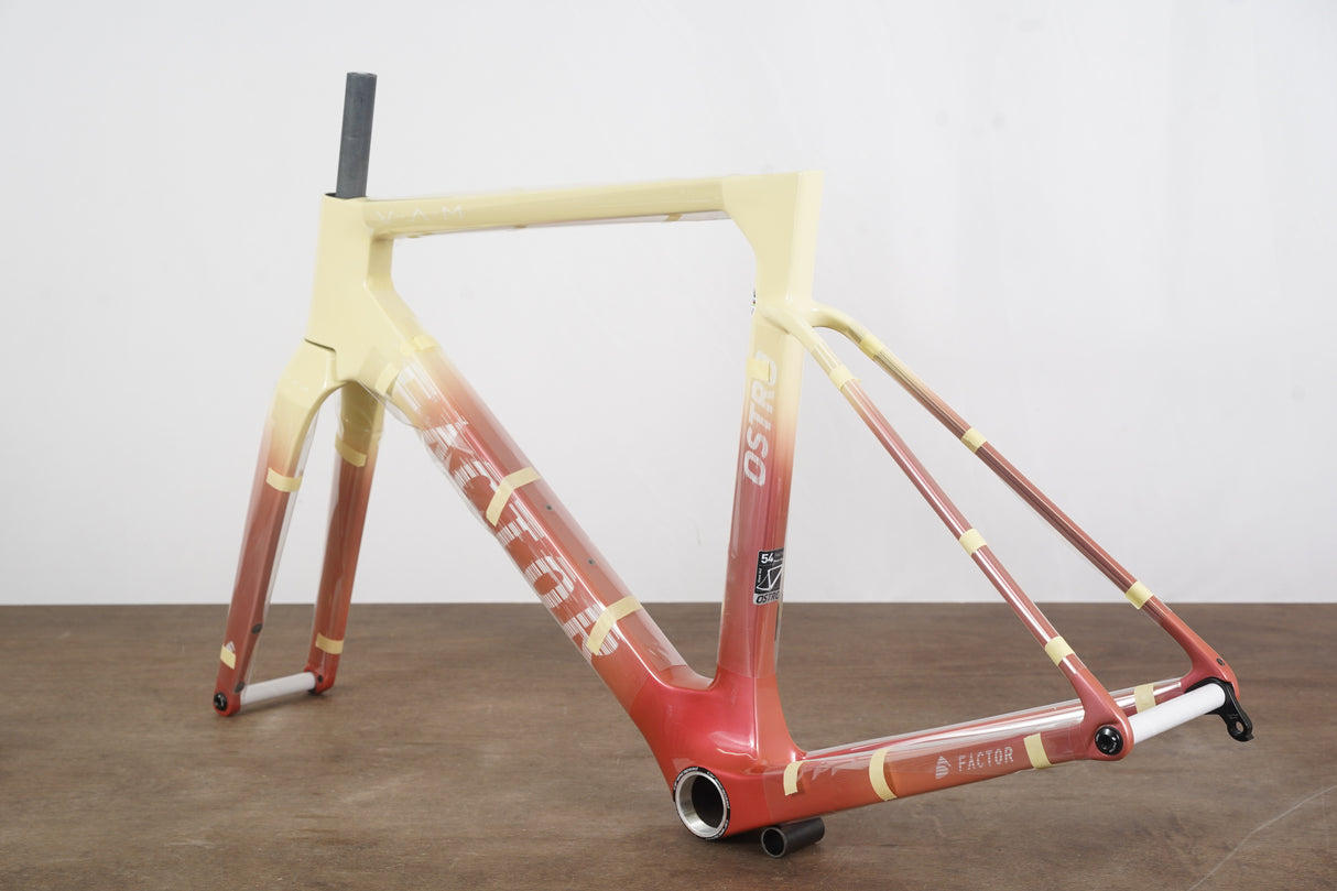 NEW 54cm Factor Ostro VAM V1 Carbon Disc Road Frameset + Black Inc. Barstem