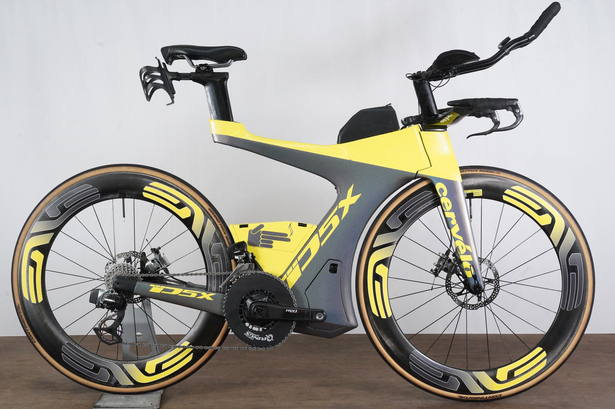 56cm Cervelo P5X SRAM Red eTap OSPW Mechanical Disc Brake Carbon TT Triathlon Bike