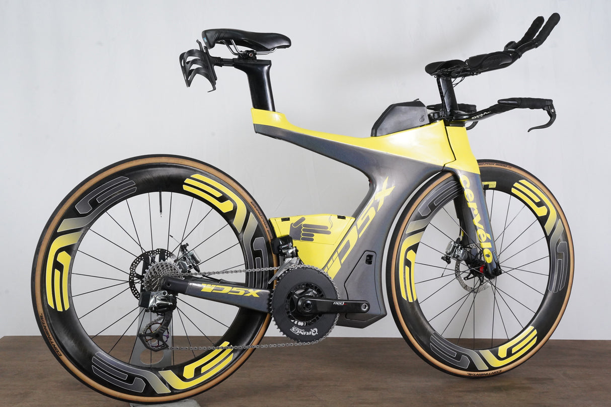56cm Cervelo P5X SRAM Red eTap OSPW Mechanical Disc Brake Carbon TT Triathlon Bike