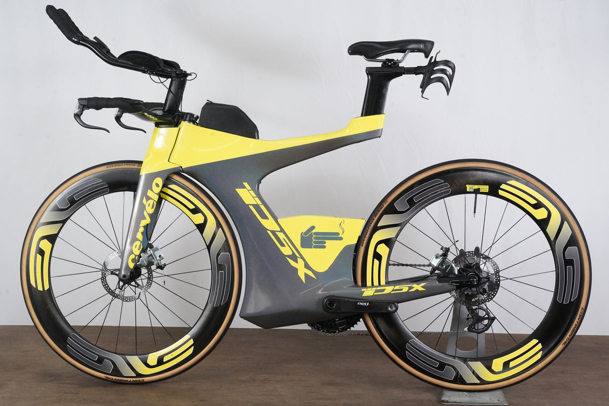 56cm Cervelo P5X SRAM Red eTap OSPW Mechanical Disc Brake Carbon TT Triathlon Bike