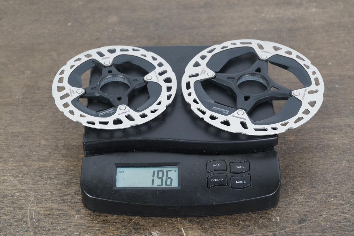 NEW TAKE-OFF (2) 160mm/140mm Shimano XTR RT-MT900 Center Lock Disc Rotors