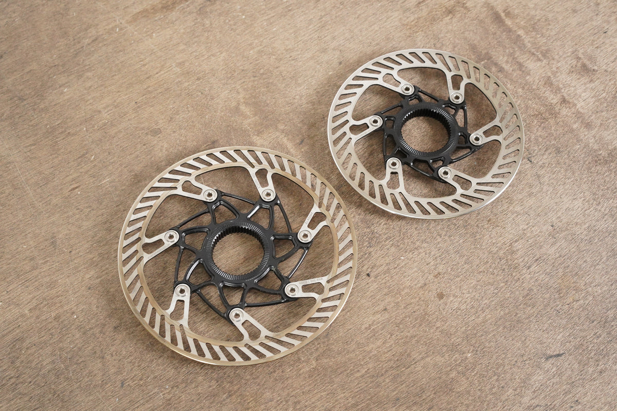 (2) 160mm/140mm Campagnolo 03 AFS Center Lock Disc Brake Rotors