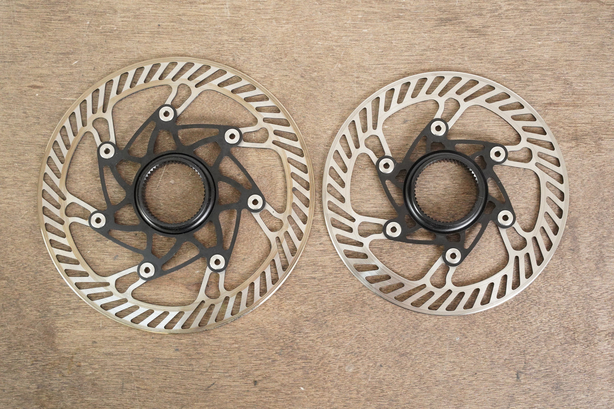 (2) 160mm/140mm Campagnolo 03 AFS Center Lock Disc Brake Rotors