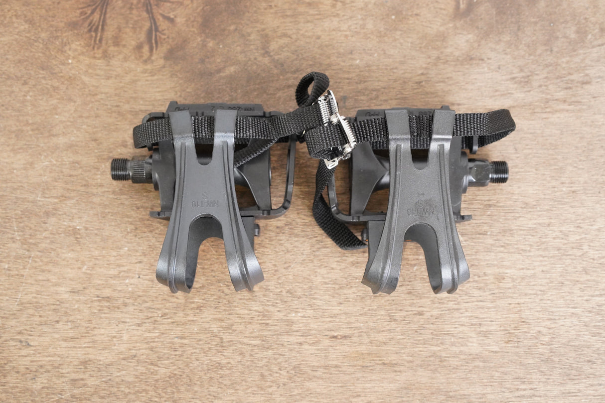 NEW Flat Cage Toe Clip Strap Road MTB Platform Pedals 371g