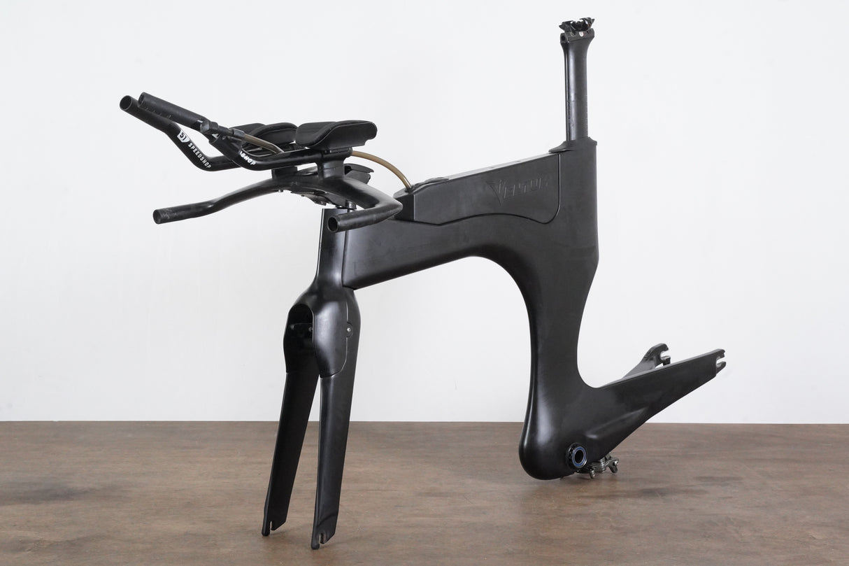 54cm Ventum One Carbon Aero TT Triathlon Rim Brake Frameset + Handlebar