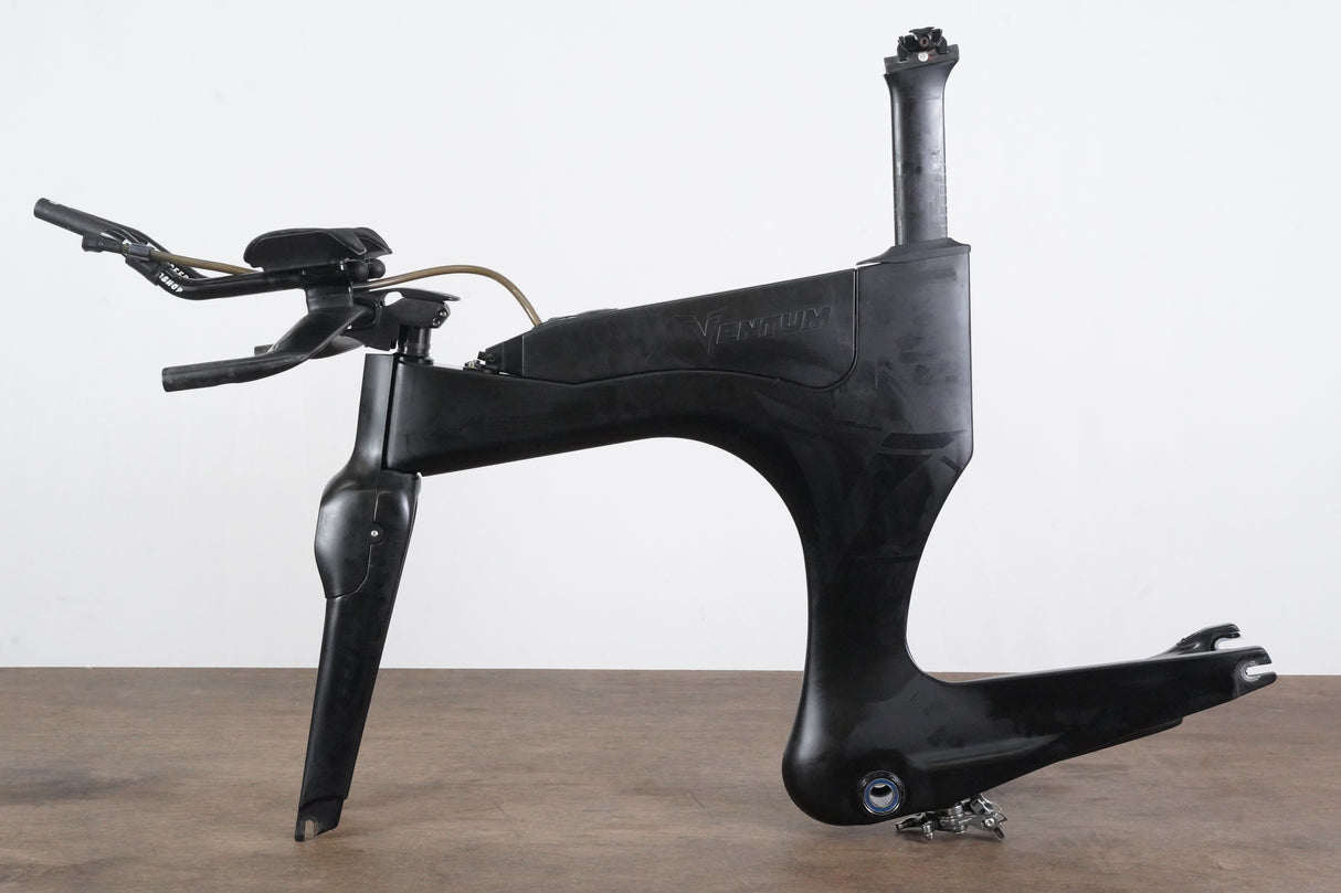 54cm Ventum One Carbon Aero TT Triathlon Rim Brake Frameset + Handlebar