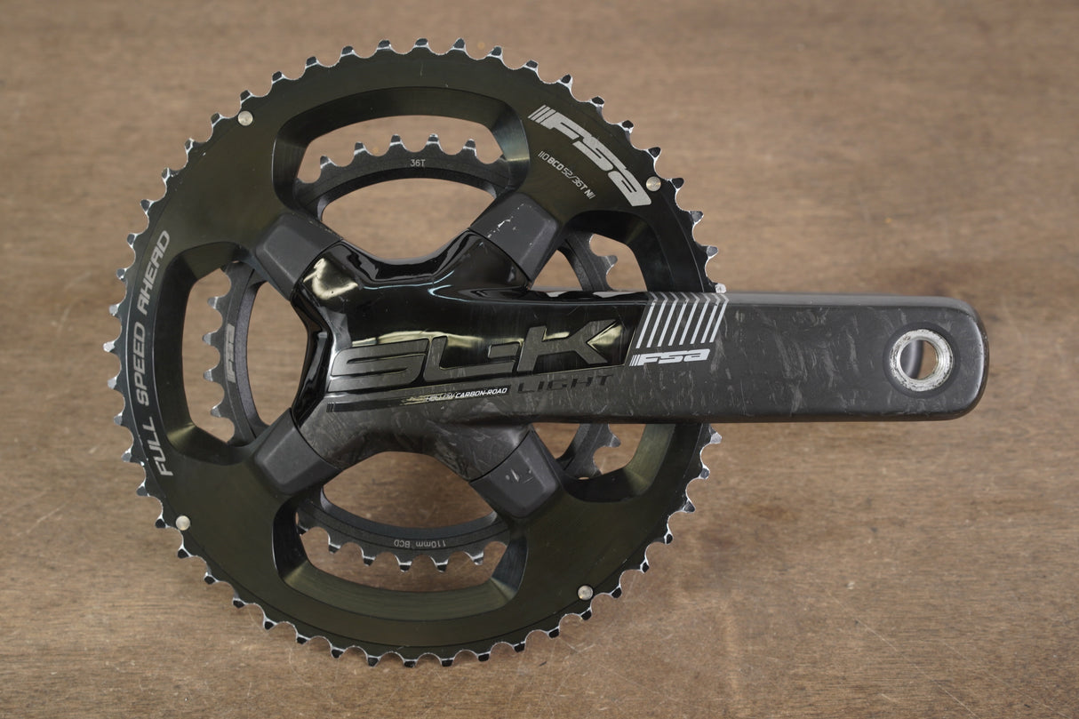 165mm 52/36T BB386 FSA SL-K Light Carbon Road Crankset SLK