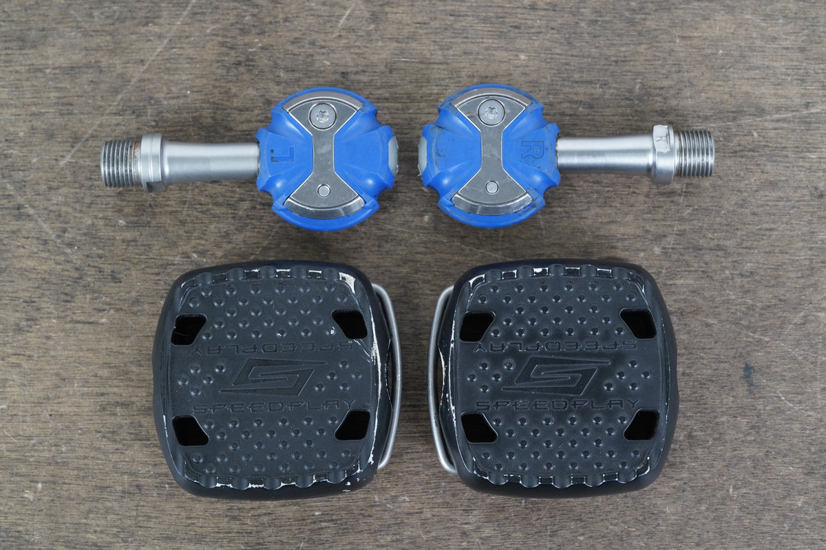 Speedplay Zero Stainless Steel Clipless Road Pedals + Flat Covers 357g