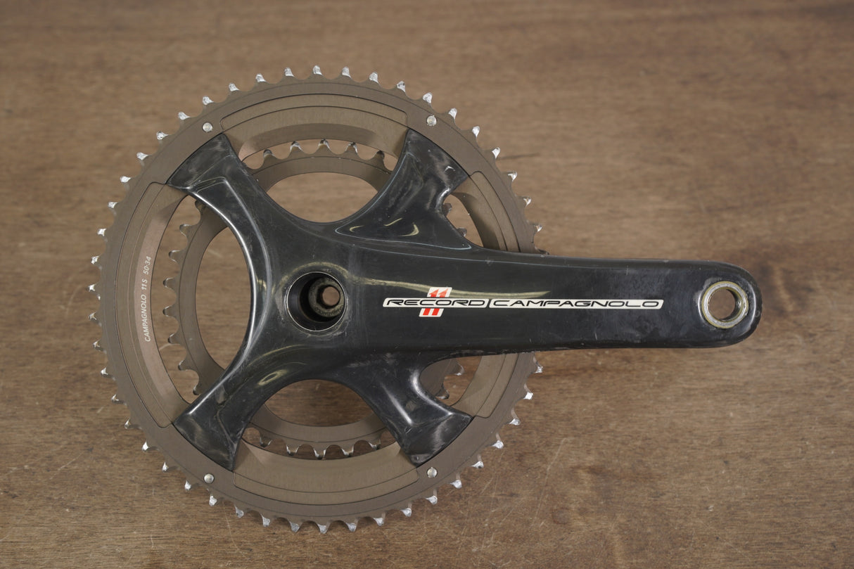 172.5mm 50/34T Campagnolo Record 11 Speed Carbon Crankset