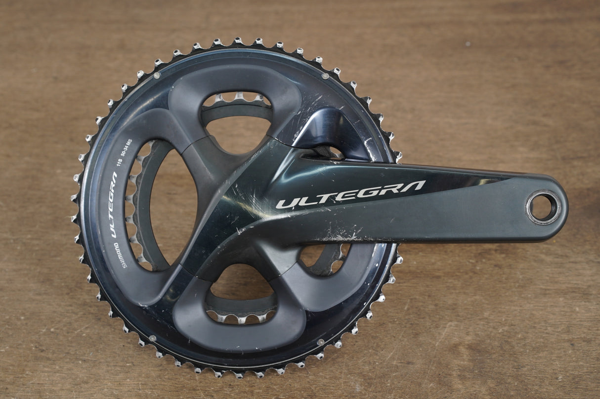 175mm 50/34T Shimano Ultegra FC-R8000 11 Speed Crankset 8000