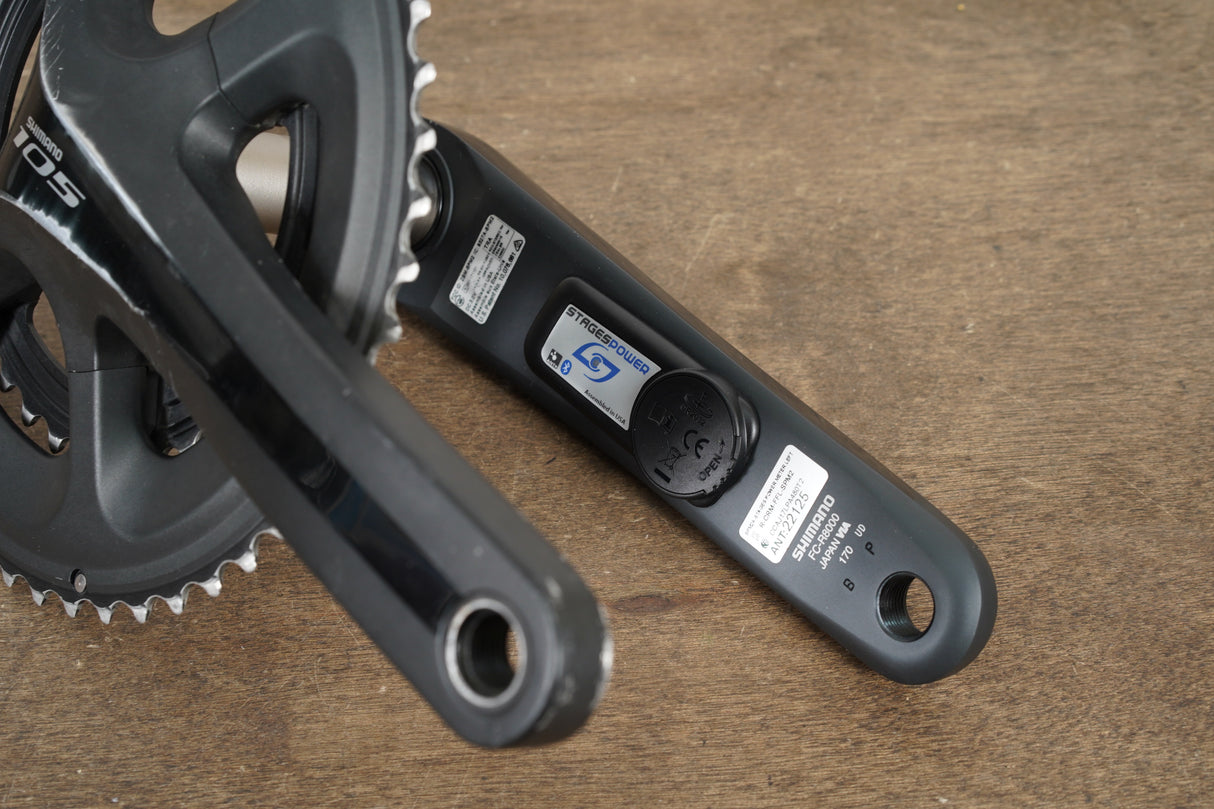 170mm 50/34T Shimano 105 FC-R8000/FC-5800 Stages Power Meter Crankset
