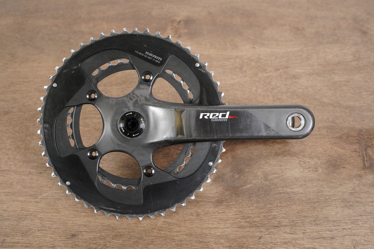 175mm 52/36T BB30 SRAM Red 22 Stages Power Meter 11 Speed Carbon Crankset