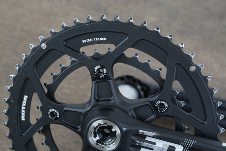 175mm 52/36T BB30 Rotor 3D Road Crankset 3D 730g