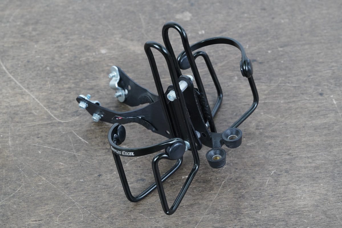 XLAB Wing Alloy Water Bottle Cage Mount + (2) Dimples Excel Cages 262g