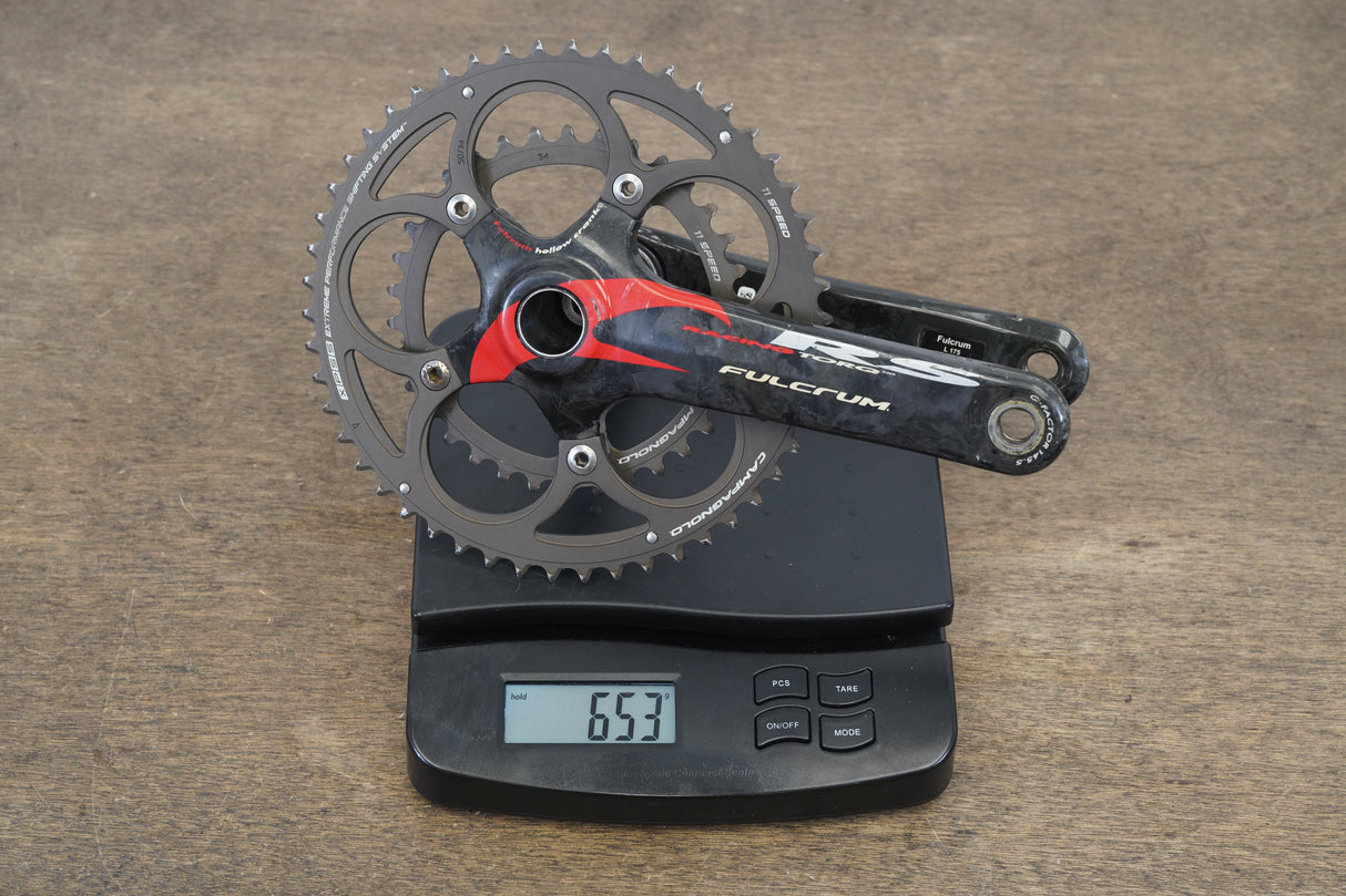 175mm 50/34T Fulcrum Racing RS 11 Speed Carbon Road Crankset 653g