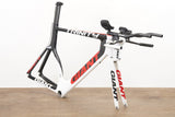 M (Medium) Giant Trinity Carbon Rim Brake TT Triathlon Frameset + Cockpit