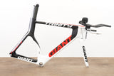 M (Medium) Giant Trinity Carbon Rim Brake TT Triathlon Frameset + Cockpit