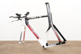 M (Medium) Giant Trinity Carbon Rim Brake TT Triathlon Frameset + Cockpit