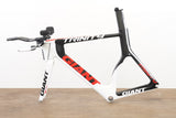 M (Medium) Giant Trinity Carbon Rim Brake TT Triathlon Frameset + Cockpit