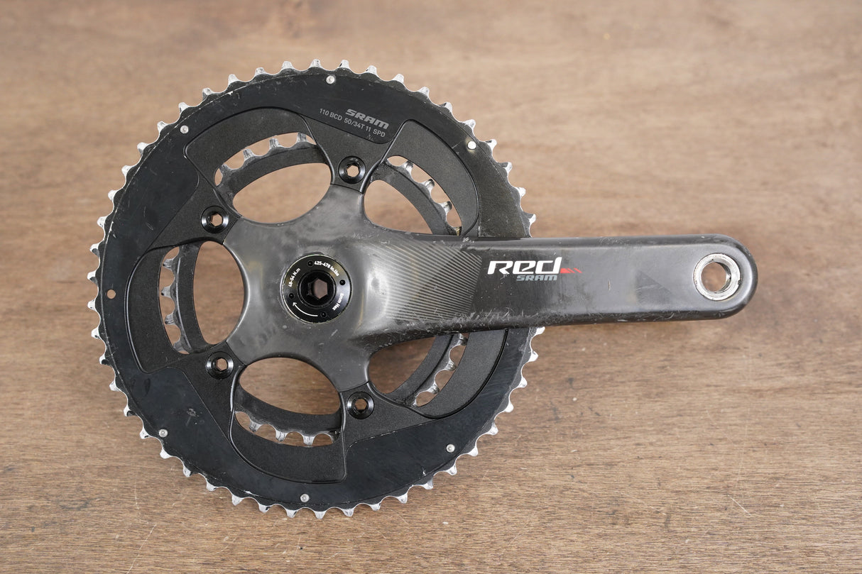 172.5mm 50/34T BB30 SRAM Red 22 Carbon Crankset