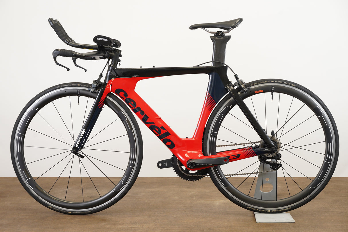 2019 48cm Cervelo P3 Ultegra R8050 Di2 HED Carbon TT Triathlon Rim Brake Bike