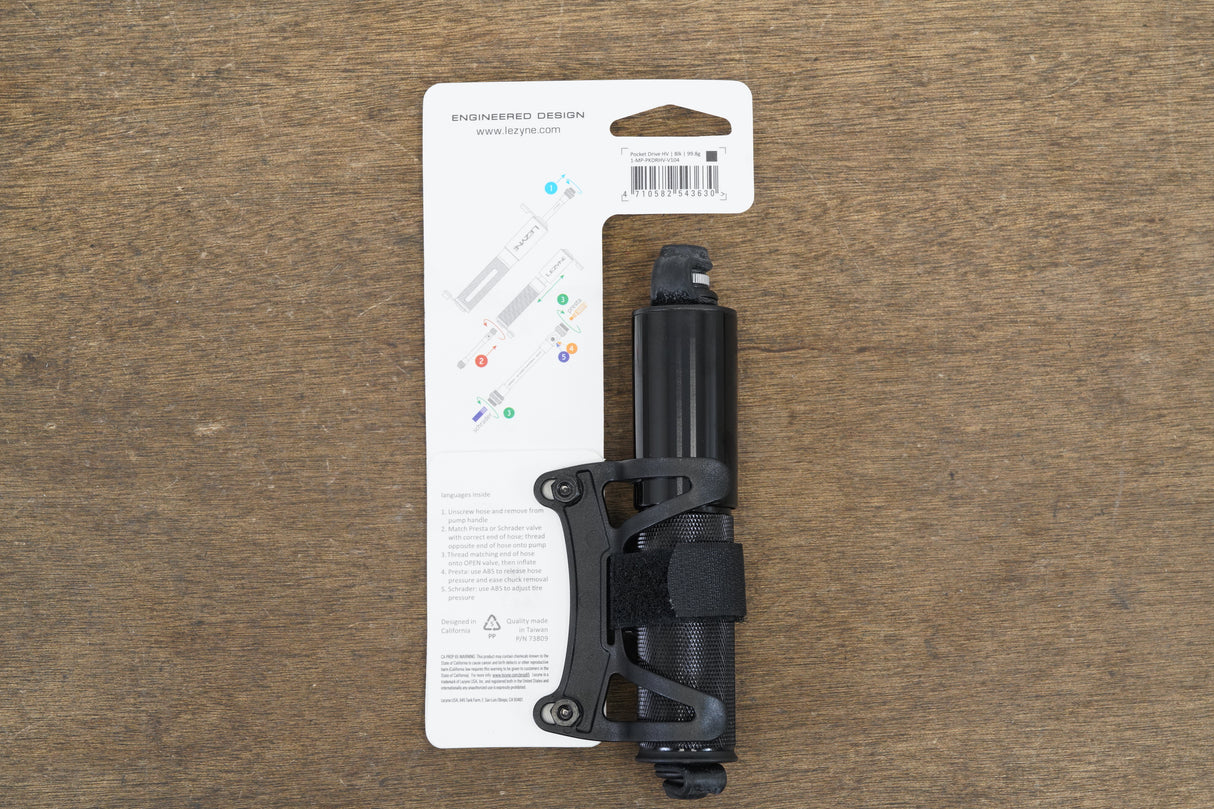 NEW Lezyne Pocket Drive High Volume Pump Road Gravel CX Bike + Mount