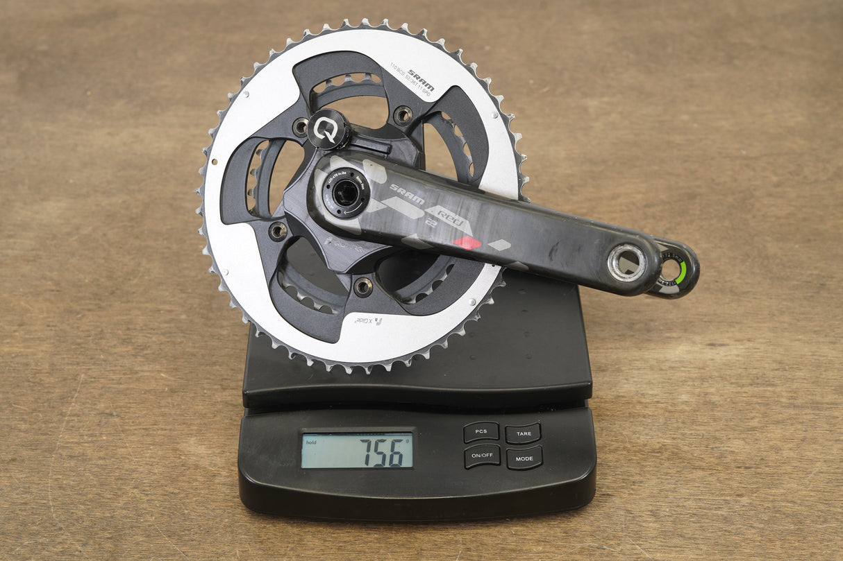 172.5mm 52/36T BB30 SRAM Red Quarq DZero Power Meter Crankset 756g