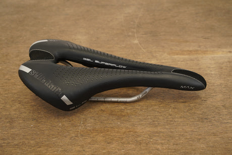 143mm Selle Italia SLR Gel Superflow Max Titanium Rail Road Saddle 271g