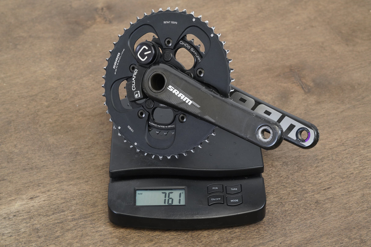 170mm 50/34T GXP SRAM S925 Quarq Cinco Saturn Power Meter Road Crankset 761g