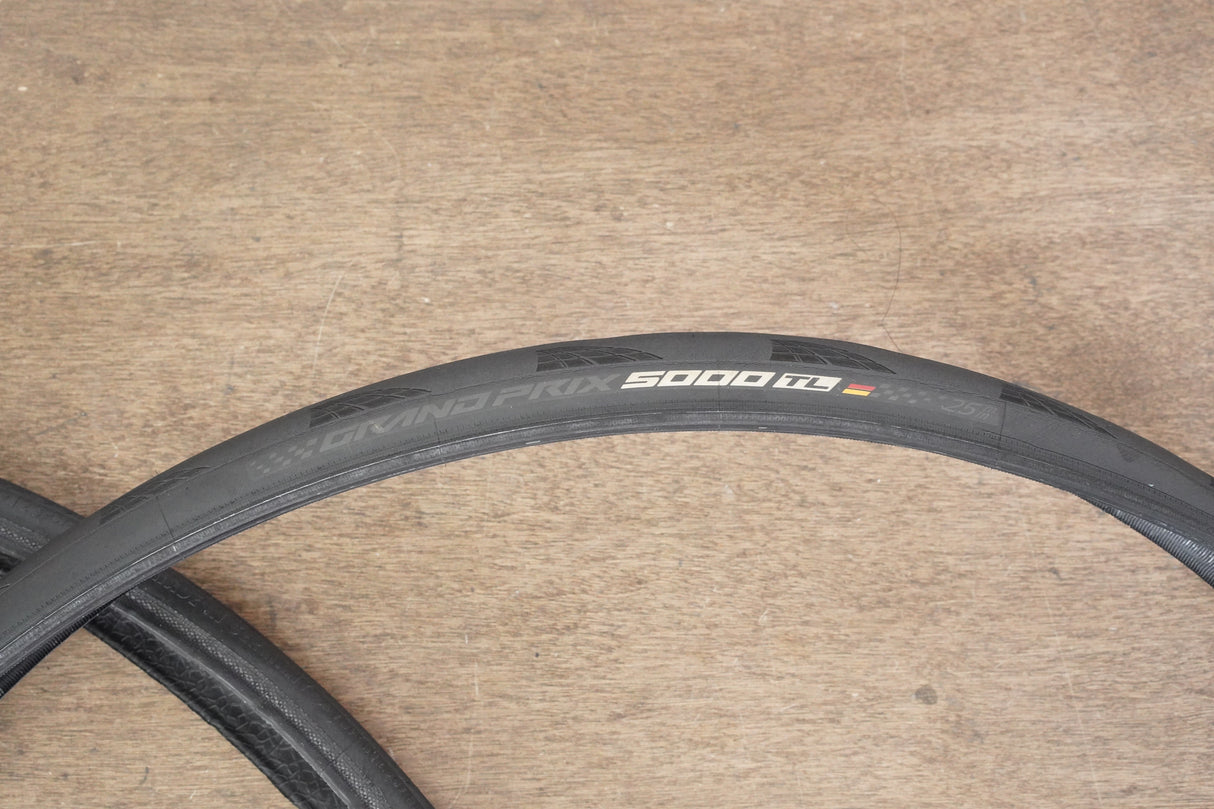 (2) 700x25C (25mm) Continental Grand Prix 5000 TL Tubeless Clincher Road Tires