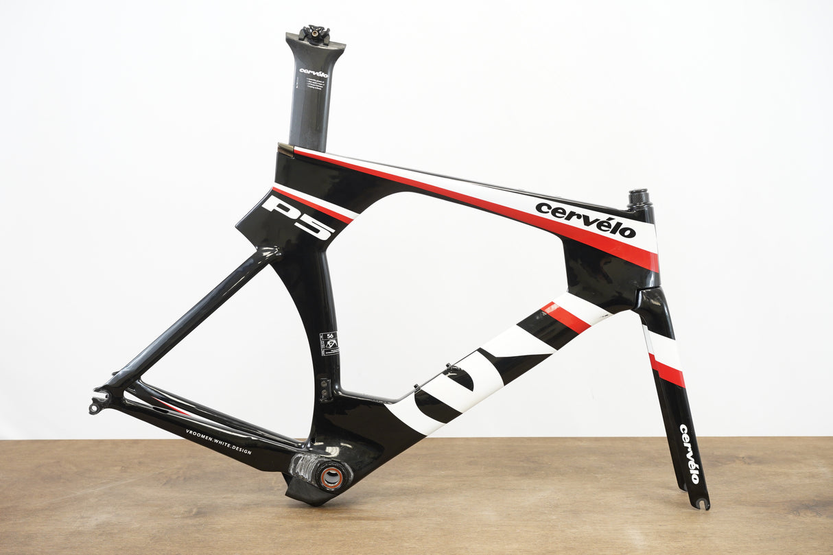 56cm Cervelo P5 TT Triathlon Carbon Rim Brake Frameset
