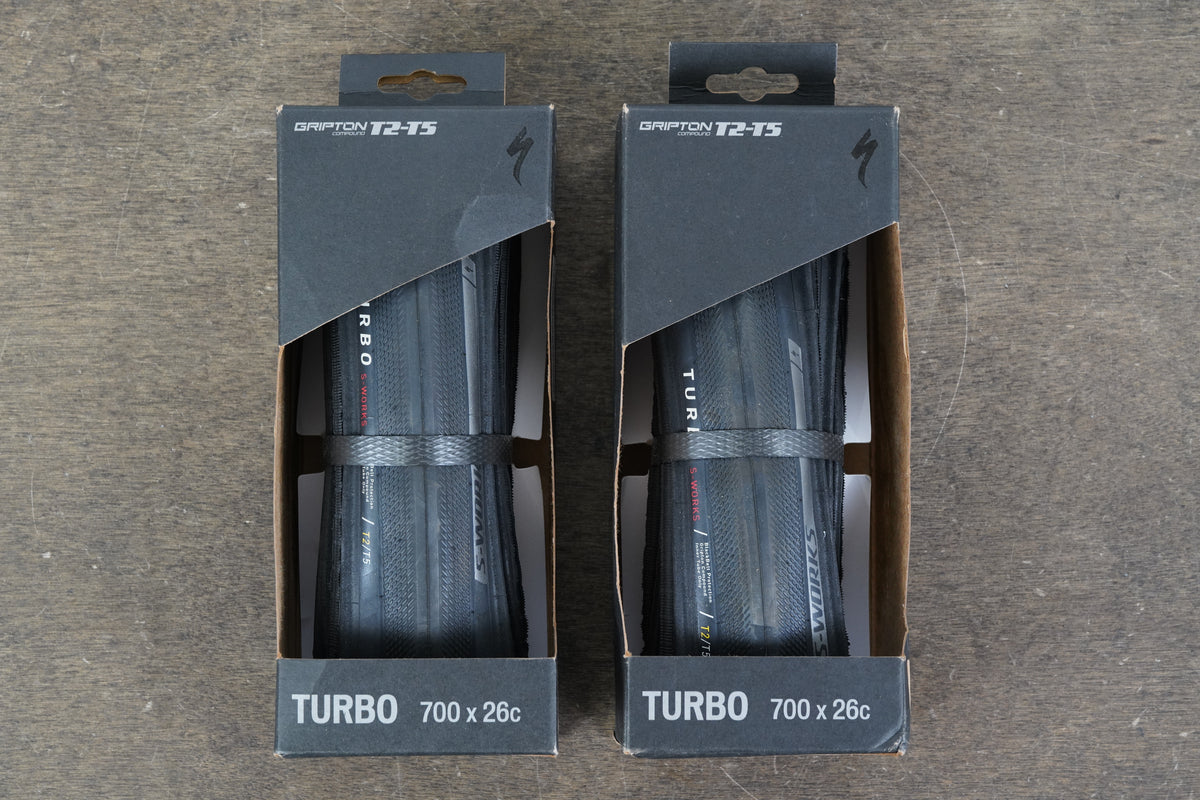 (2) NEW 700x26C 26mm Specialized S-WORKS Turbo T2/T5 Clincher Road Tires