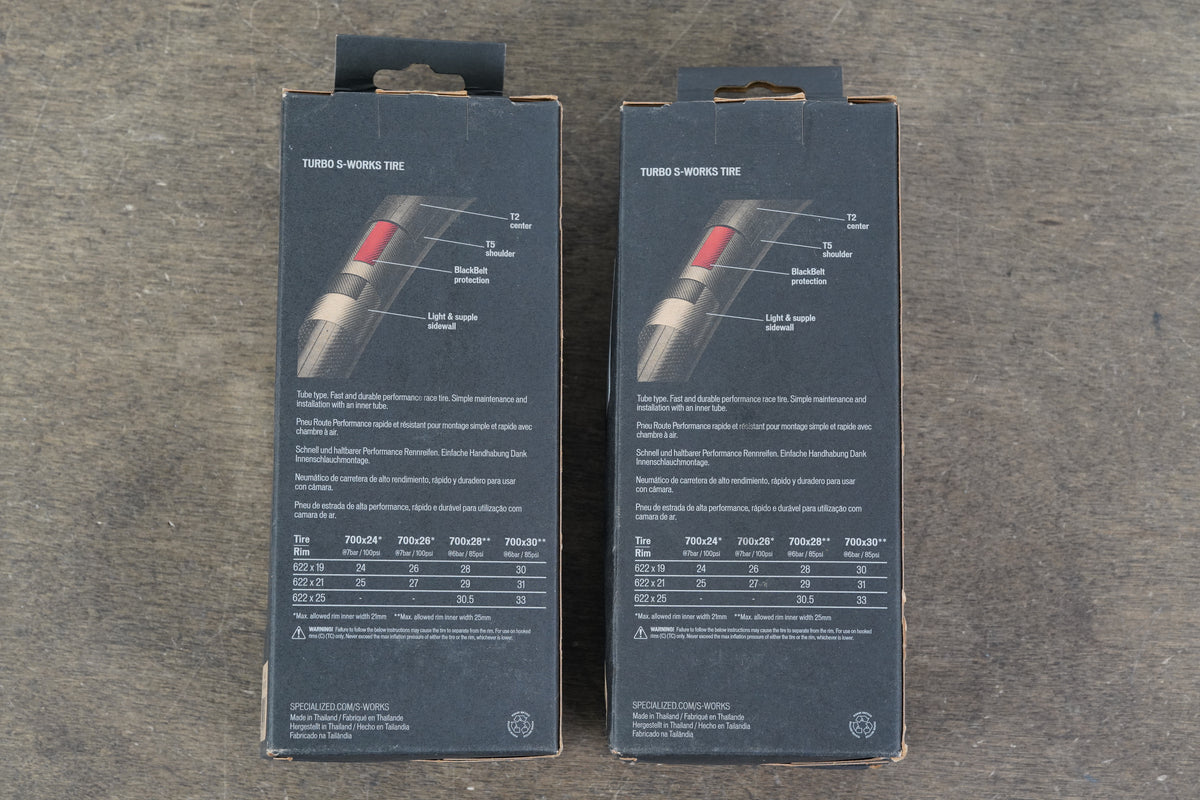 (2) NEW 700x26C 26mm Specialized S-WORKS Turbo T2/T5 Clincher Road Tires